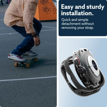 Etui Caseology Vault für Samsung Galaxy Watch Ultra (47 mm) Mattschwarz