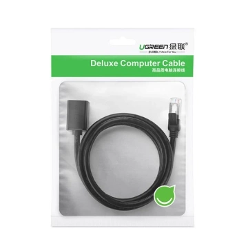 Przedłużacz UGREEN kabel internetowy Ethernet RJ45 Cat 6 FTP 1000 Mbps 2 m czarny (NW112 11281)