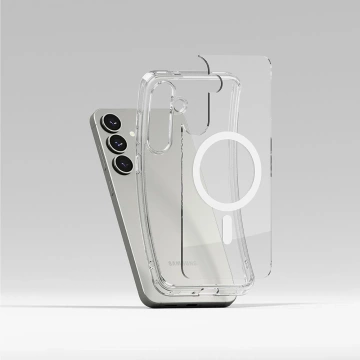Etui do Samsung Galaxy S25 Clear Ringke Fusion Magnetic MagSafe