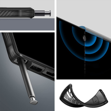 Spigen Rugged Armor Handyhülle Schutzhülle für Samsung Galaxy S23 Ultra Mattschwarz