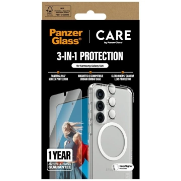 Zestaw ochronny CARE by PanzerGlass 3w1 do Samsung Galaxy S25