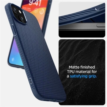 Spigen Liquid Air Case für iPhone 15 Plus Blau – Schlanker TPU-Schutz