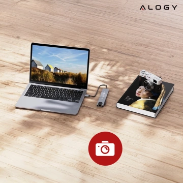 8-in-1-Hub mit USB-C auf 2xA, 2xC, HDMI, SD, Micro-LAN 100 Mbit/s – Alogy MultiHub™ für Notebooks und Laptops