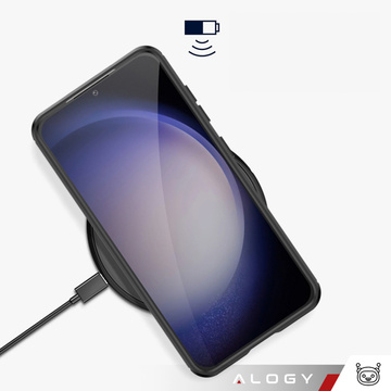 Etui do Samsung Galaxy S23 FE pancerne plecki obudowa na telefon case Alogy Carbon Silicone czarne