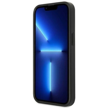 Etui na telefon Guess do iPhone 13 Pro / 13 6,1" czarny/black hardcase 4G Triangle Logo Cardslot