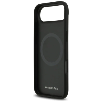 Etui do iPhone 17 Air Mercedes-Benz Leather Laurel Leaves MagSafe Black
