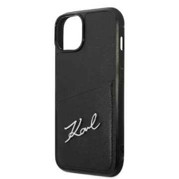 Etui ochronne na telefon Karl Lagerfeld KLHCP14MCSSK do Apple iPhone 14 Plus 6,7" hardcase czarny/black Signature Logo Cardslot