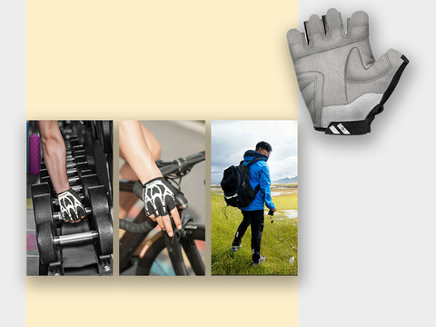M RockBros S227BK-M Fahrradhandschuhe ohne Finger