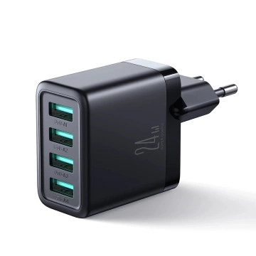 Joyroom JR-TCN03 Ładowarka sieciowa 4×USB-A 24 W 4,8 A – czarna