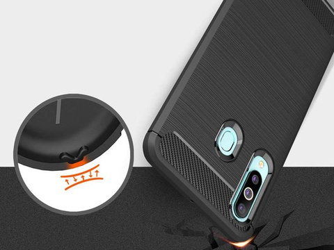Etui Alogy Rugged Armor do Samsung Galaxy A60/M40 czarne + Szkło hartowane