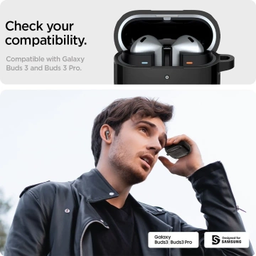 Etui Spigen Rugged Armor für Samsung Galaxy Buds 3/3 Pro Mattschwarz