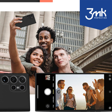 Hülle für Samsung Galaxy S24 Ultra 3mk Matt Case Gehäusedeckel Mattschwarz Rückseite Glas