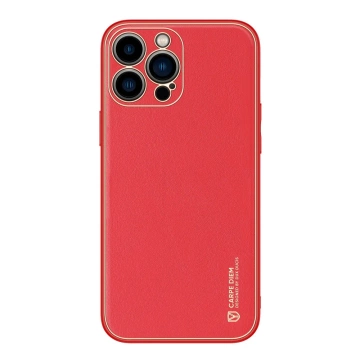 Dux Ducis Yolo elegante Hülle aus ökologischem Leder für Apple iPhone 13 Pro rot