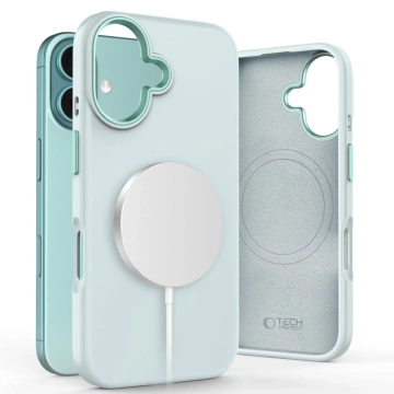 Etui do iPhone 16 Tech-Protect Silicone Pure MagSafe Himmelblau