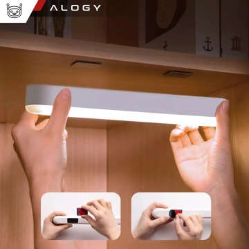 Alogy Sensor Lamp Nachttischlampe mit Bewegungssensor, 26 cm, magnetische Schreibtischlampe, weiß