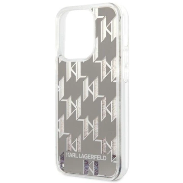 Etui Karl Lagerfeld KLHCP14XLMNMS do iPhone 14 Pro Max 6,7" hardcase Liquid Glitter Monogram srebrny/silver