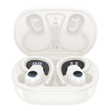 HOCO TWS EQ8 Bezprzewodowe Słuchawki Bluetooth – Białe z Etui Ładującym