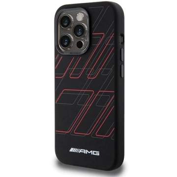 Etui do iPhone 15 Pro AMG Silicone Rhombuses MagSafe czarne