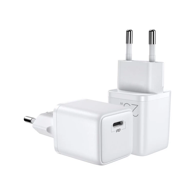 Joyroom Fast USB Typ C Ladegerät 25W 3A EU Stecker Weiß (L-P251)