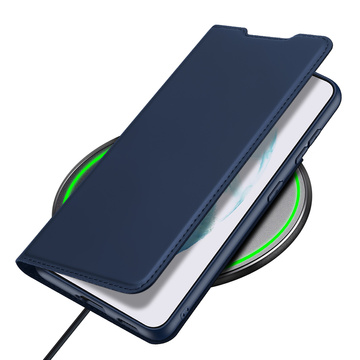 Etui ochronne z klapką Dux Ducis Skin Pro skórzane do Samsung Galaxy S22 Plus Granatowe