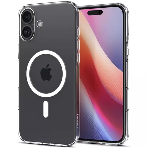 Etui + Szkło do iPhone 16 Spigen Liquid Crystal Mag Magsafe obudowa ochronna case na telefon Clear