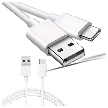 Kabel Xiaomi USB-A do USB-C 1 m – szybkie ładowanie 3A 60W, transfer danych, Quick Charge, oryginalny przewód Type-C do smartfonów i tabletów – Biały