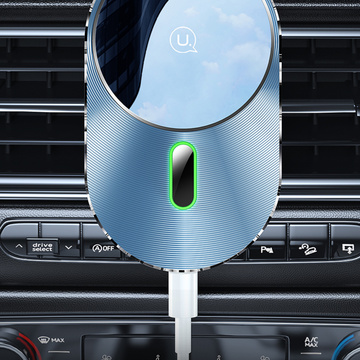 Uchwyt samochodowy na telefon ładowarka indukcyjna QI USAMS Magnetic Car Wireless Charging 15W do kratki (US-CD170) 
