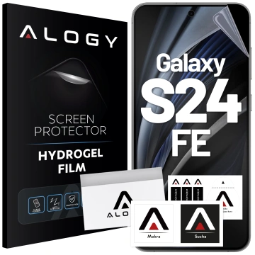 Folia hydrożelowa do Samsung Galaxy S24 FE – elastyczna ochrona ekranu, samoregeneracja, pełne dopasowanie i wysoka przejrzystość – Alogy Hydrogel Film™