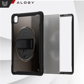 Etui pancerne 360 z miejscem na rysik do Apple iPad Air 11" (2024,2025) / Air 10.9" (2020,2022) / Pro 11 (2018) Alogy Pirate 360 Case obudowa na tablet Czarne
