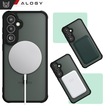 Etui do Samsung Galaxy S23 FE obudowa Mag Safe Case pokrowiec plecki na telefon MagMat matowe czarne + Szkło