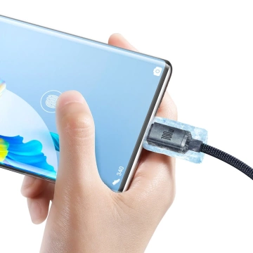 Baseus Crystal Shine Series Kabel USB-Kabel für schnelles Aufladen und Datenübertragung USB Typ A - USB Typ C 100W 1,2m schwarz (CAJY000401)