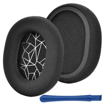 Nauszniki 2x wymienne pady gąbki do słuchawek do STEELSERIES ARCTIS 1 3 5 7 9 PRO Wireless Czarne + urządzenie do demontażu