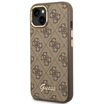 Etui Guess GUHCP14MHG4SHW do Apple iPhone 14 Plus 6,7" brązowy/brown hard case 4G Vintage Gold Logo
