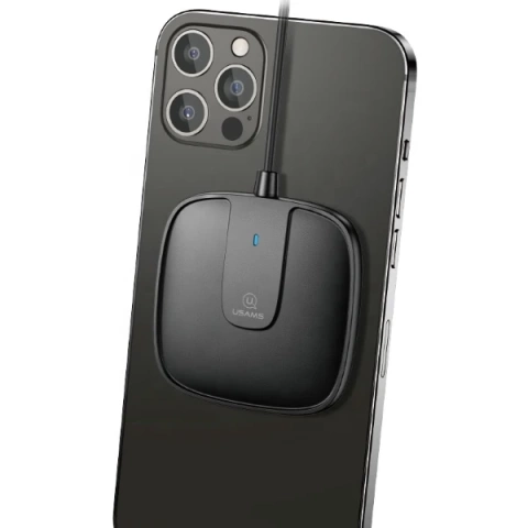 USAMS Induktionsladegerät US-CD153 magnetisch 15W iPhone 12 Serie schwarz/schwarz CD153DZ01
