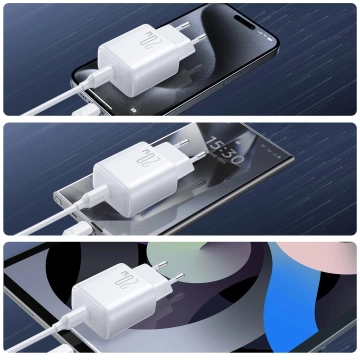 Joyroom USB-C PD 20W Netzwerkladegerät – Weißes USB-C/Lightning-Kabel 1 m