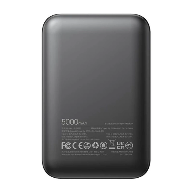Powerbank Joyroom JR-PBF13 5000mAh 2.4A LED Czarny