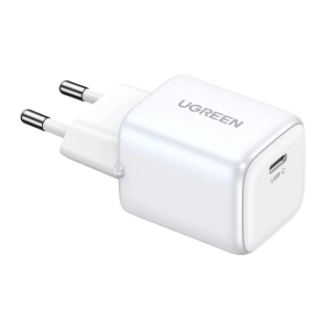 Ładowarka Ugreen Nexode mini sieciowa GaN 20W USB-C  PD 3.0 / QC 4.0 - Biała