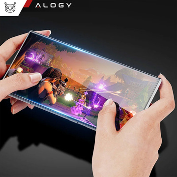 Gehärtetes Glas für die hüllenfreundliche Alogy Full Glue-Hülle für das Samsung Galaxy S24 Ultra Black