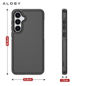 Etui do Samsung Galaxy A56 / A36 5G 2025 Pancerna Obudowa Ochronna na Telefon Wzmocniona Alogy HeavyDuty™️ Case Czarne + Szkło hartowane