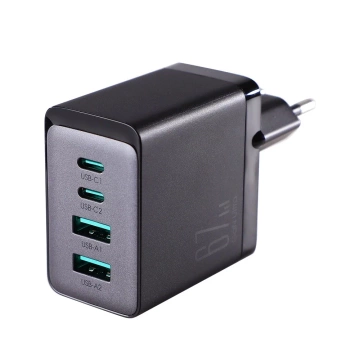 Joyroom TCG02 GaN 67W – szybka ładowarka 2× USB-C + 2× USB-A + kabel 100W