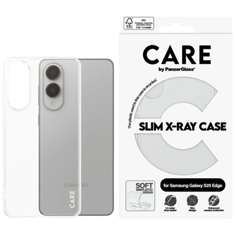 Etui do Samsung Galaxy S25 Edge CARE by PanzerGlass Fashion X-Ray Clear