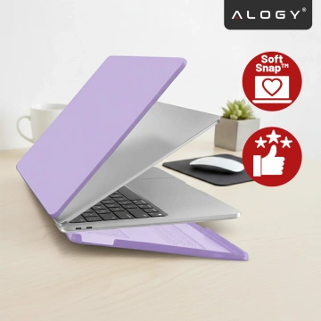 Etui do Apple MacBook Air 13 / 13.3" 2018–2021 (M1 A2337/A2179/A1932) – elastyczna, matowa obudowa ochronna, lekka i odporna – Alogy AirGuard™ Fioletowy