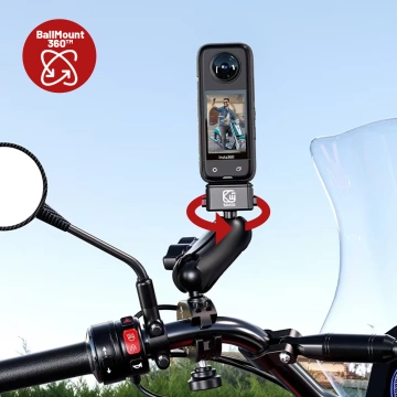 Uchwyt Motocyklowy Aluminiowy Kewig QuickLock do Kamer Sportowych telefonów 1/4 360, Stabilny z Blokadą Antywibracyjną, Szybkozaciskowy Montaż na Kierownicy lub Ramie