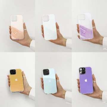 Aurora Case Hülle für iPhone 12 Neon Gel Cover Gold