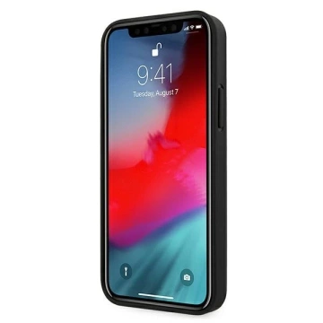 Etui na telefon Ferrari iPhone 12/12 Pro 6,1" czarny/black hardcase On Track Perforated