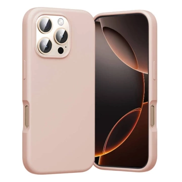 Etui ochronne do iPhone 16 Pro z MagSafe silikon różowe Vention