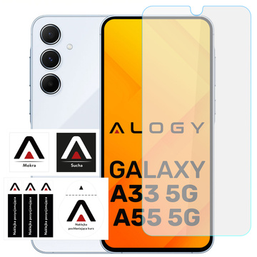 Gehärtetes Glas für Samsung Galaxy A35/A55 5G Displayschutzglas 9H Alogy Pro