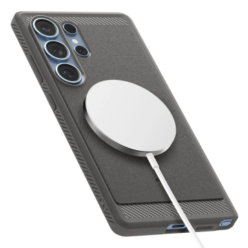 Etui für Samsung Galaxy S25 Ultra Marble Grey Spigen Rugged Armor Mag MagSafe