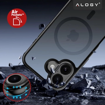 Zestaw 3w1 Etui Hybrydowe MagSafe + 2x Szkło Hartowane do Apple iPhone 17, Wzmocniona Ochrona, Odporne i Precyzyjnie Dopasowane, Alogy 3in1 Case Pack™ – Czarne