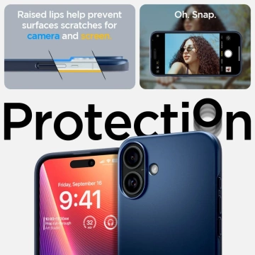 Spigen Thin Fit Mag MagSafe Hülle für iPhone 16 Marineblau